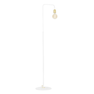 SAVO LP1 WHITE-GOLD 354/LP1 lampa podłogowa w stylu Loft Edison biała złote dodatki