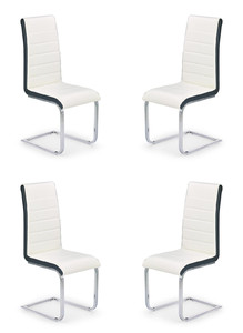 Cztery krzesła biało-czarne - 4541