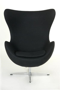 Fotel Jajo czarny kaszmir 1 Premium - d2design Promocja