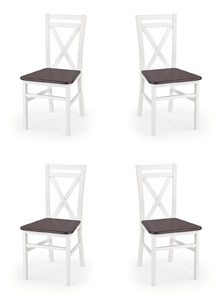 Cztery krzesła białe olcha - 1258