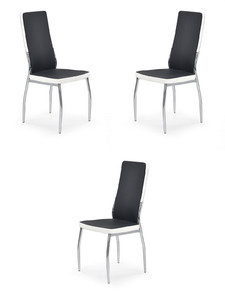 Trzy krzesła czarne białe - 0053