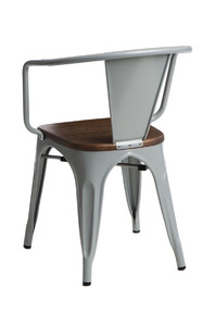 Krzesło Paris Arms Wood szare sosna orzech - d2design