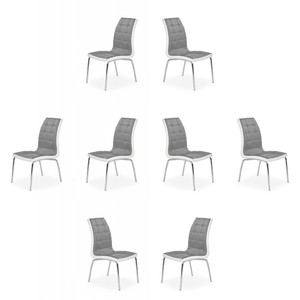 Osiem krzeseł popielato - białych - 1210