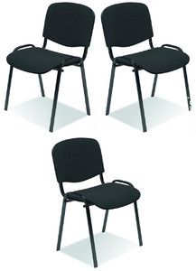 Trzy krzesła  ciemno szare - 0387