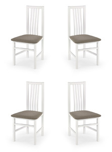 Cztery krzesła tapicerowane PAWEŁ białe  - 1272
