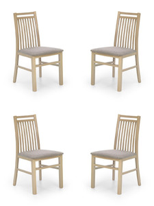 Cztery krzesła tapicerowane  dąb sonoma  - 4694