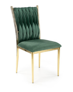 Krzesło K436 ciemny zielony/złoty  - Halmar
