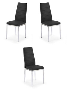 Trzy krzesła czarne - 6872