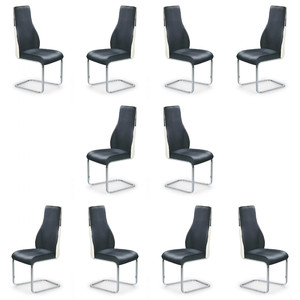 Dziesięć krzeseł czarno-białych - 6590