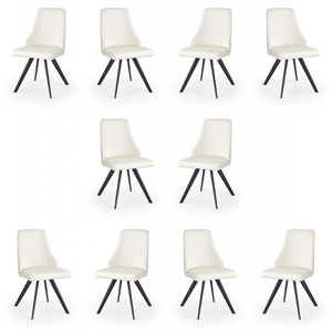 Dziesięć krzeseł biało czarnych - 9590