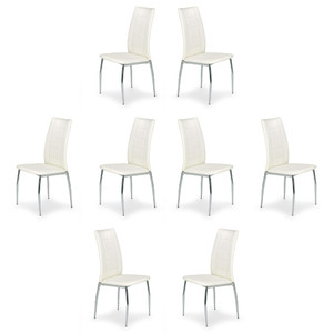 Osiem krzeseł białych - 6576