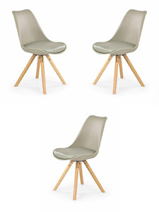 Trzy krzesła khaki - 8296