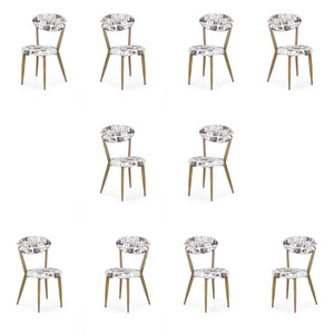 Dziesięć krzeseł dąb miodowy / newspaper - 0442