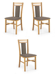 Trzy krzesła tapicerowane olcha  - 5073