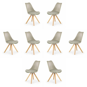 Osiem krzeseł khaki - 8296