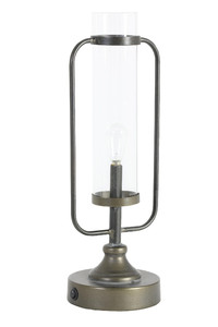 Lampa stołowa LED Raddie czarna/brązowa - Light&Living Promocja