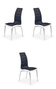 Trzy krzesła czarno - białe - 4786