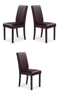 Trzy krzesła ciemny orzech / ciemny brąz - 5198