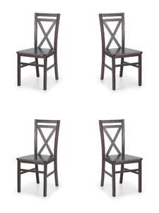 Cztery krzesła ciemny orzech - 8081
