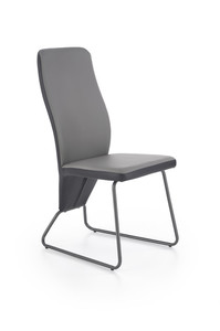 Krzesło K300 tył - czarny, przód - popiel, stelaż - super grey  - Halmar