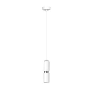 MODESTO 1 WHITE 178/1 nowoczesna lampa biała tuba chrom dodatki LED