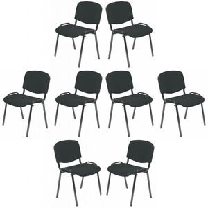 Osiem krzeseł biurowych czarnych - 0110