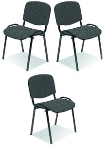 Trzy krzesła  szare - 0738