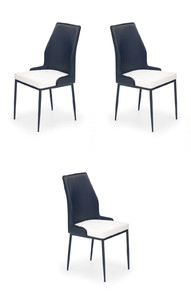 Trzy krzesła biało-czarne - 7589