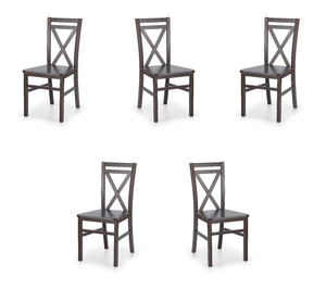 Pięć krzeseł ciemny orzech - 8081