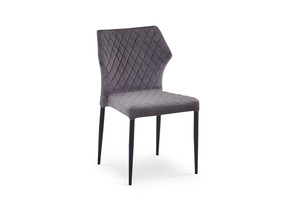 K331 krzesło nogi - czarne, siedzisko - ciemny popiel  - Halmar