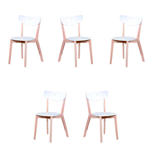 Pięć krzeseł białych - 4212