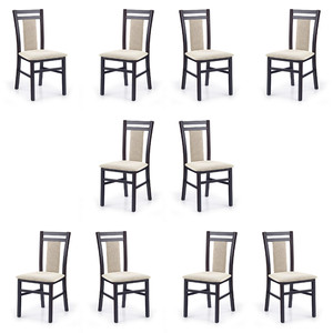 Dziesięć krzeseł tapicerowanych wenge - 4298