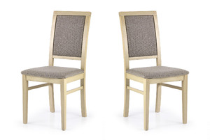 Dwa krzesła tapicerowane  dąb sonoma  - 3543
