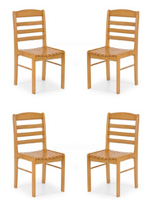 Cztery krzesła olcha złota - 6732