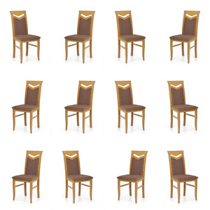 Dwanaście krzeseł olcha tapicerowanych - 6095