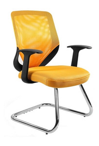 Krzesło biurowe Mobi Skid / żółty - Unique
