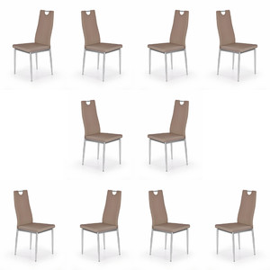 Dziesięć krzeseł cappucino - 2675