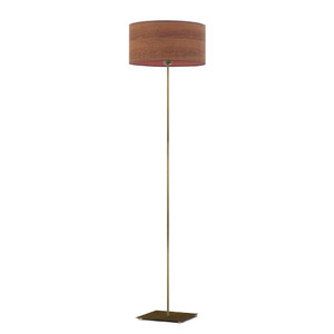 Nowoczesna lampa stojąca SOFIA ECO z fornirowym abażurem - Lysne