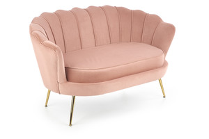 AMORINITO XL fotel wypoczynkowy jasny różowy / złoty - Halmar