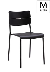 MODESTO krzesło RENE czarno-czarne - polipropylen, metal - king home