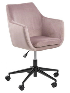 Fotel biurowy na kółkach Nora VIC różowy - ACTONA