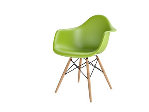Krzesło P018W PP zielony, drewniane nogi HF - d2design