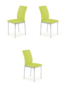 Trzy krzesła lime green - 7039
