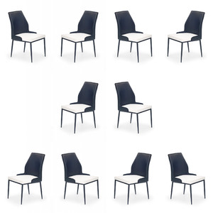 Dziesięć krzeseł biało-czarnych - 7589
