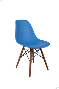 Krzesło P016W PP niebieskie/dark - d2design
