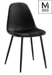 MODESTO krzesło LUCY czarne - welur, metal - king home
