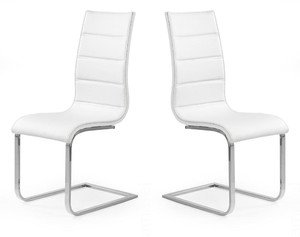 Dwa krzesła białe ekoskóra - 2026