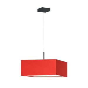 Lampa wisząca BOGOTA z kwadratowym abażurem - kolor czerwony - Lysne
