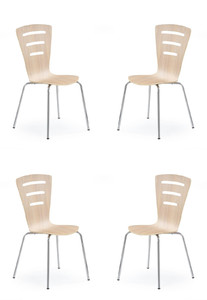Cztery krzesła dąb sonoma - 4312