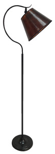 Nebrasca Lampa Podłogowa 1x60w E27 Czarna Abażur Brązowy - Candellux